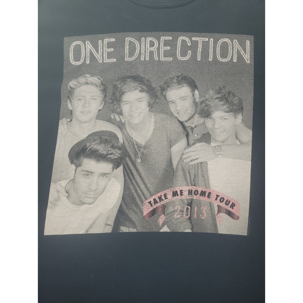 One Direction Take Me Home Tour 2013 T-Shirt Gray Medium 1D Band Tee Concert